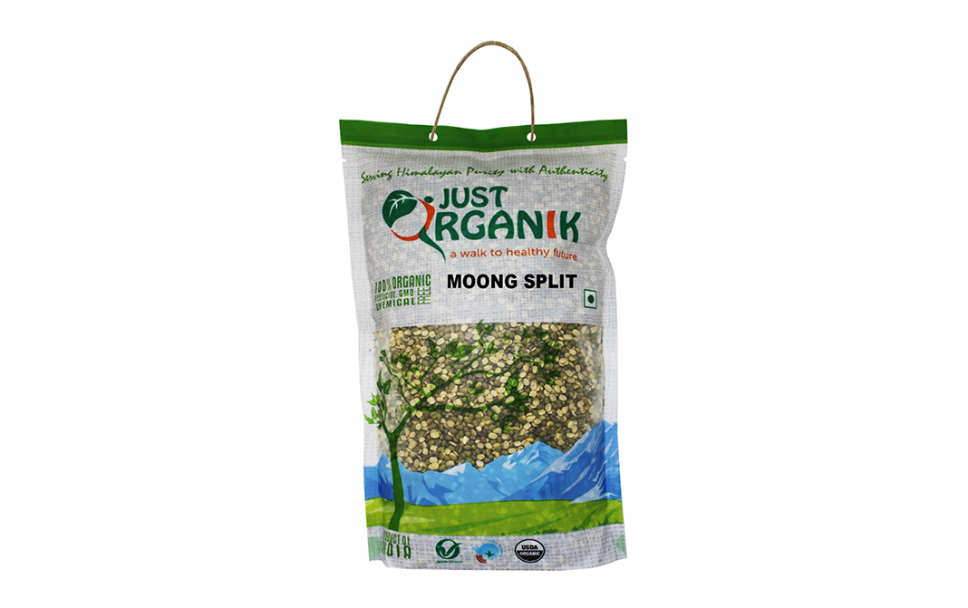 Just Organik Moong Split   Pack  1 kilogram